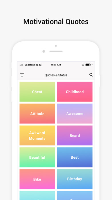 Emulate iPhone app Quotes : Thoughts & Status using MyAndroid