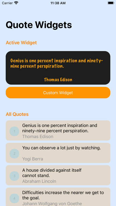 Emulate iPhone app Quote Widgets - Daily quotes using MyAndroid