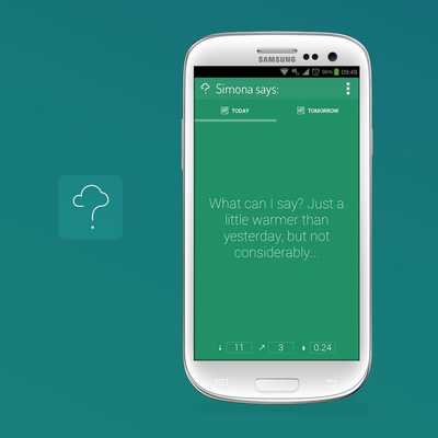 Emulate Android APK "Simona says"-weather forecast Emulate Android APK "Simona says"-weather forecast
