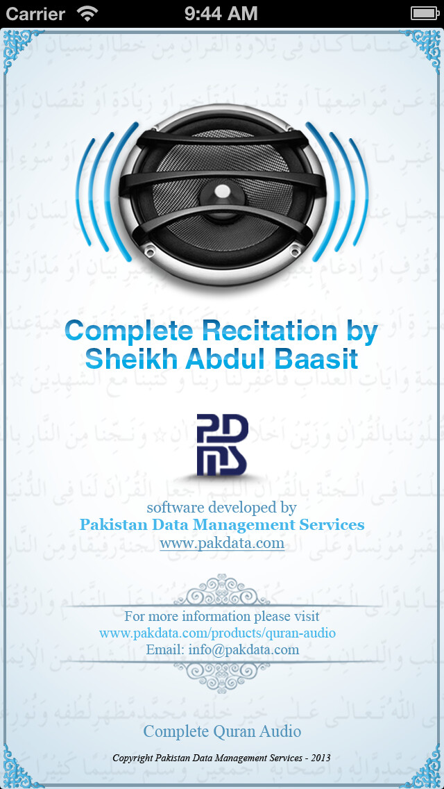 Emulate iPhone app Quran Audio - Sheikh Abdul Basit using MyAndroid