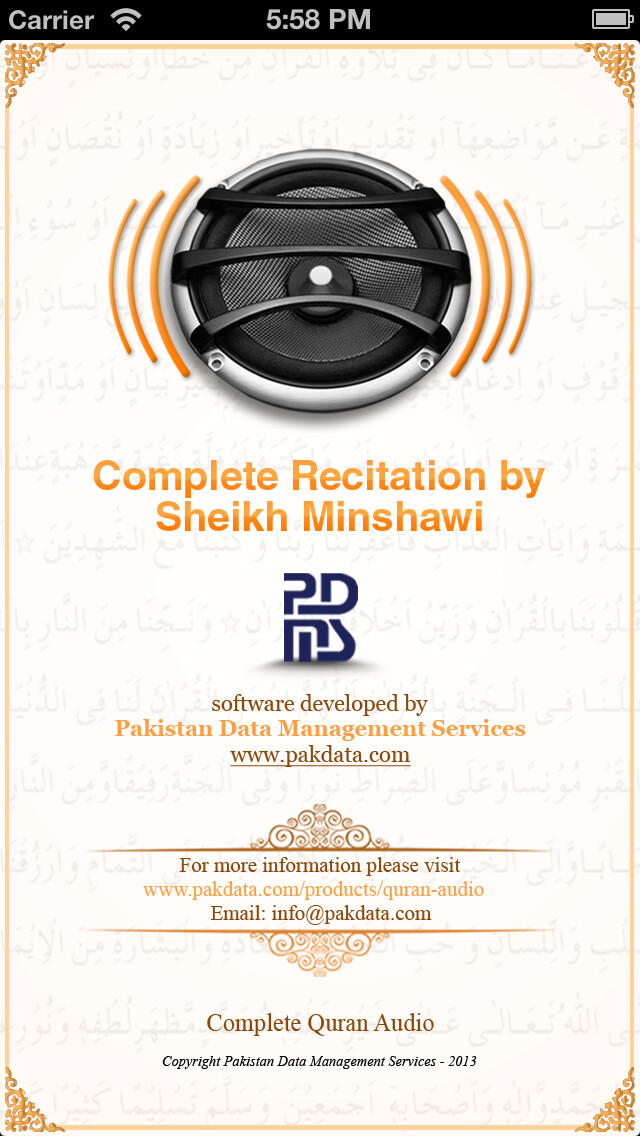 Emulate iPhone app Quran Audio - Sheikh Minshawi using MyAndroid Emulate iPhone app Quran Audio - Sheikh Minshawi using MyAndroid