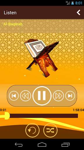 Run android online APK Quran audio without Internet from MyAndroid or emulate Quran audio without Internet using MyAndroid