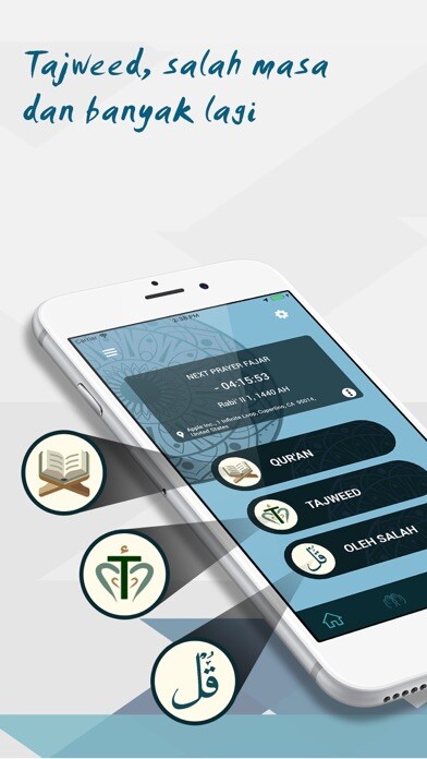 Emulate iPhone app Quran malay with Prayer Times using MyAndroid