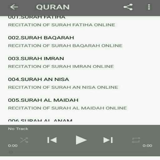 Emulate Android APK Quran MP3  Abdulbasit Abdussamad Online
