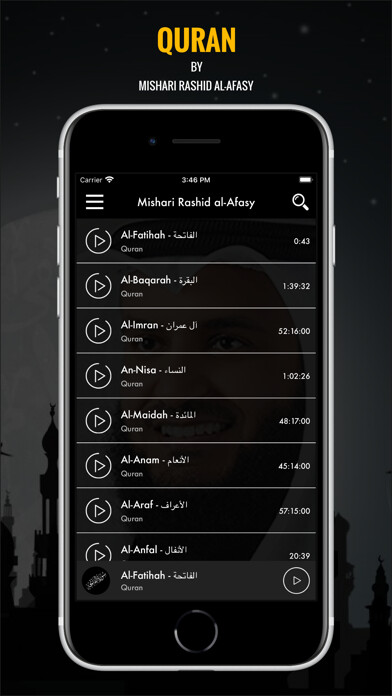 Emulate iPhone app Quran MP3 by Mishari Rashid using MyAndroid Emulate iPhone app Quran MP3 by Mishari Rashid using MyAndroid