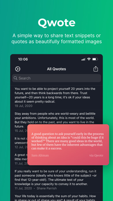Emulate iPhone app Qwote using MyAndroid Emulate iPhone app Qwote using MyAndroid
