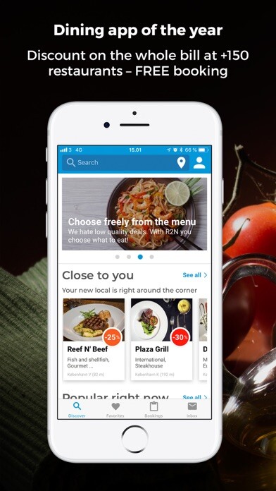 Emulate iPhone app R2N - Discount on Restaurants using MyAndroid Emulate iPhone app R2N - Discount on Restaurants using MyAndroid
