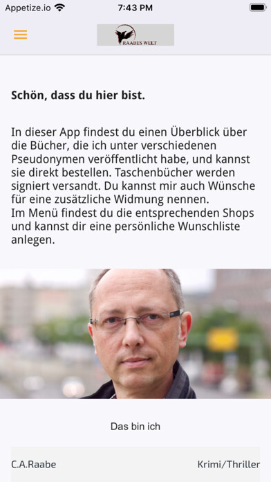 Emulate iPhone app Raabes Welt using MyAndroid