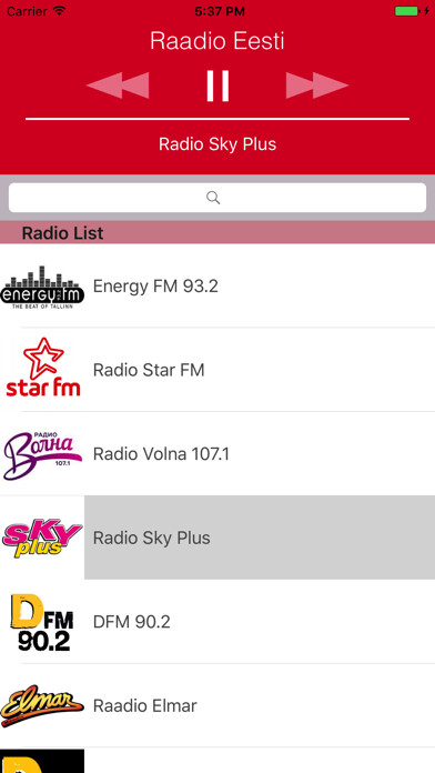Emulate iPhone app Raadio Eesti : Uudised, Muusika, Jalgpall (EE) using MyAndroid
