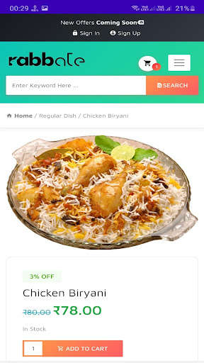 Run android online APK Rabbate - Delivering Foods to Your Door from MyAndroid or emulate Rabbate - Delivering Foods to Your Door using MyAndroid