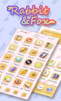Emulate Android APK Rabbit And Fox GOLauncherTheme