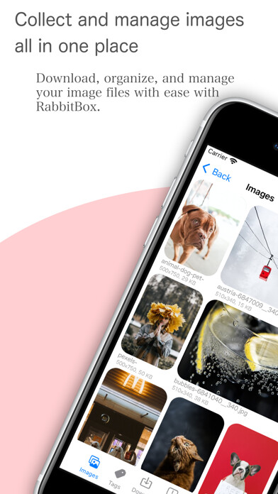 Emulate iPhone app RabbitBox - Image Organizer using MyAndroid