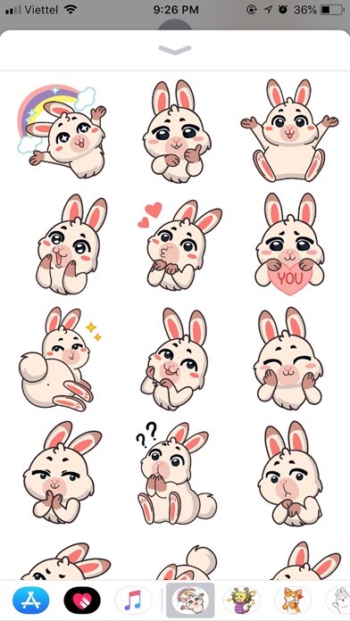 Emulate iPhone app Rabbit Pun Funny Stickers using MyAndroid Emulate iPhone app Rabbit Pun Funny Stickers using MyAndroid