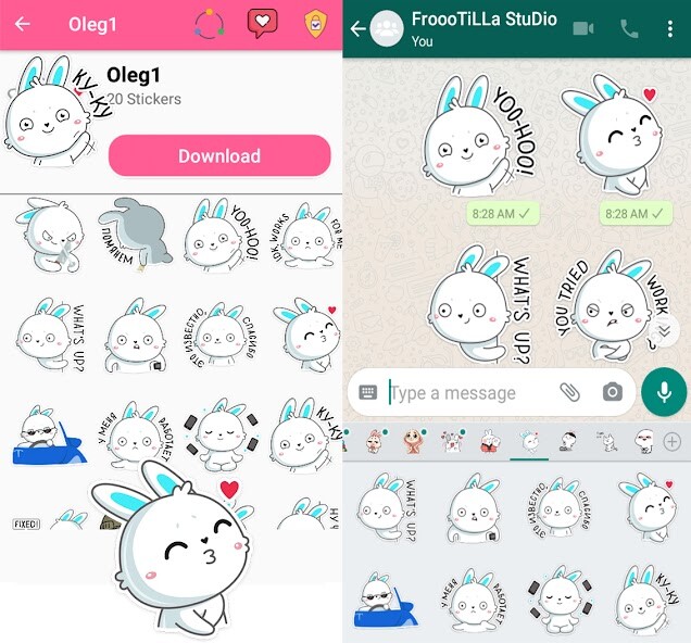 Run android online APK Rabbit Stickers WAStickerApps from MyAndroid or emulate Rabbit Stickers WAStickerApps using MyAndroid