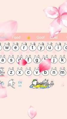 Emulate Android APK Rabbit Tuzki Girls Heart Cartoon Keyboard Theme