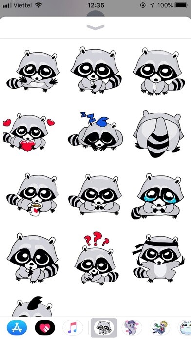 Emulate iPhone app Raccoon Cute Funny Stickers using MyAndroid Emulate iPhone app Raccoon Cute Funny Stickers using MyAndroid