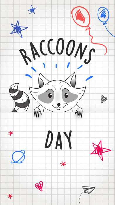 Emulate iPhone app Raccoons day Stickers using MyAndroid Emulate iPhone app Raccoons day Stickers using MyAndroid