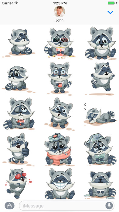 Emulate iPhone app Raccoon - Stickers for iMessage using MyAndroid Emulate iPhone app Raccoon - Stickers for iMessage using MyAndroid