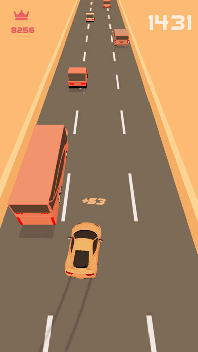 Emulate iPhone app Race Car Racer - Pixel Traffic using MyAndroid