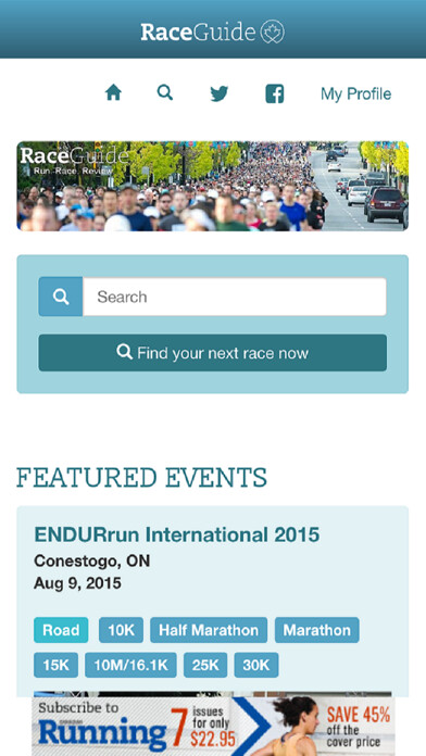 Emulate iPhone app RaceGuide – Running Events, Race Finder & Marathon Calendar using MyAndroid Emulate iPhone app RaceGuide – Running Events, Race Finder & Marathon Calendar using MyAndroid