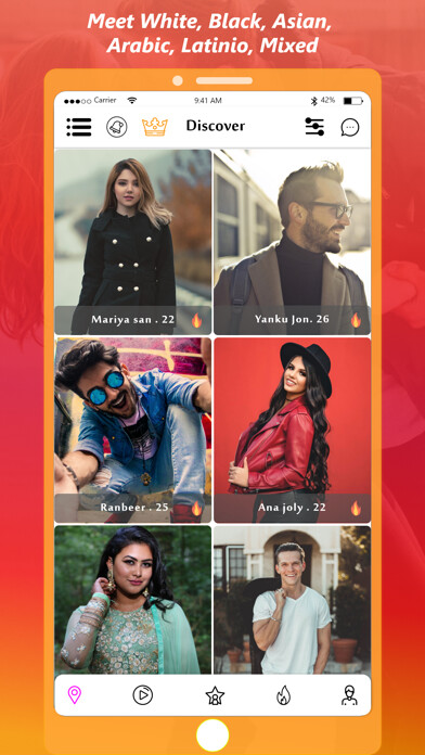 Emulate iPhone app Race – Interracial Dating App using MyAndroid