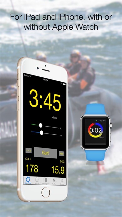 Emulate iPhone app Race Master Sail Timer + Speed using MyAndroid