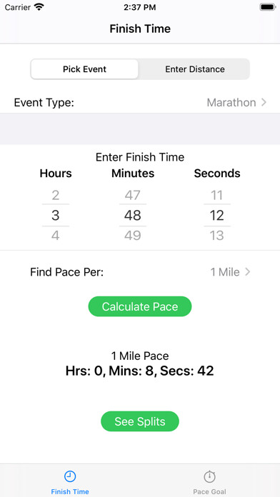 Emulate iPhone app Race Pace PR using MyAndroid Emulate iPhone app Race Pace PR using MyAndroid