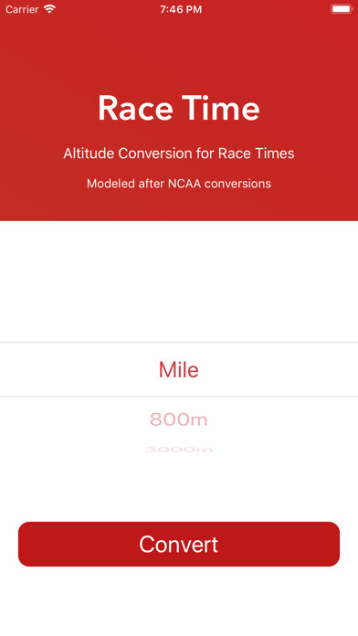 Emulate iPhone app Race Time Altitude Conversion using MyAndroid Emulate iPhone app Race Time Altitude Conversion using MyAndroid