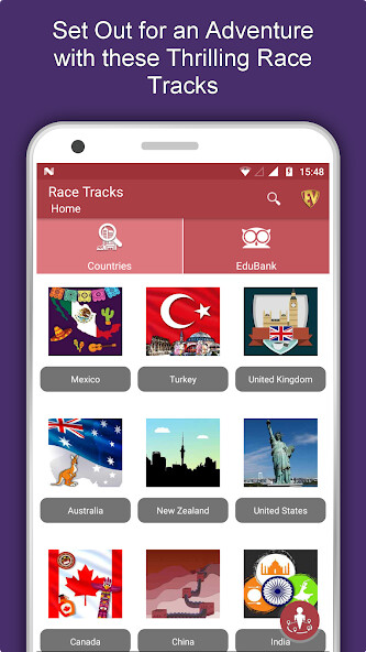 Run android online APK Race Tracks Worldwide Travel  Explore Guide from MyAndroid or emulate Race Tracks Worldwide Travel  Explore Guide using MyAndroid