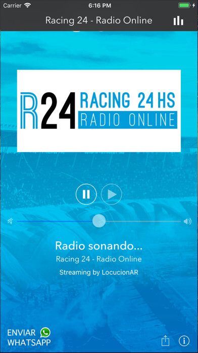 Emulate iPhone app Racing 24 - Radio Online using MyAndroid