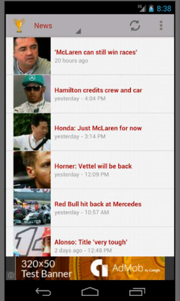 Run android online APK Racing News and Wallpapers from MyAndroid or emulate Racing News and Wallpapers using MyAndroid