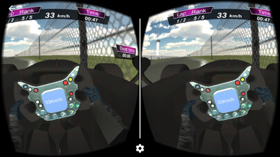 Emulate iPhone app Racing Simulator  Car - VR Cardboard using MyAndroid