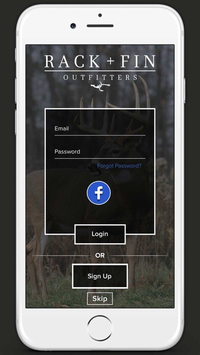 Emulate iPhone app Rack + Fin Outfitters using MyAndroid