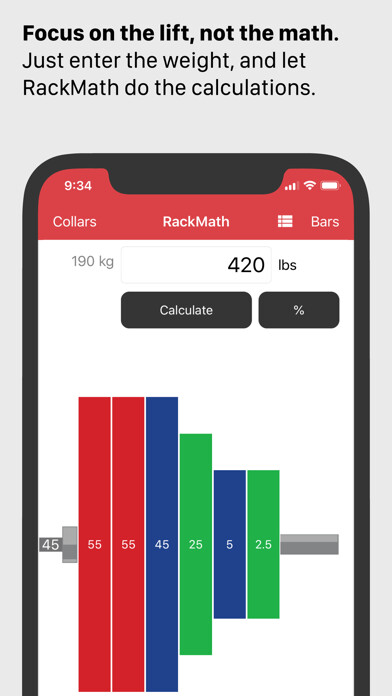 Emulate iPhone app RackMath Barbell Calculator using MyAndroid Emulate iPhone app RackMath Barbell Calculator using MyAndroid