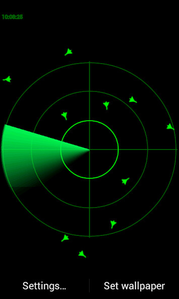 Emulate Android APK Radar LWP simple