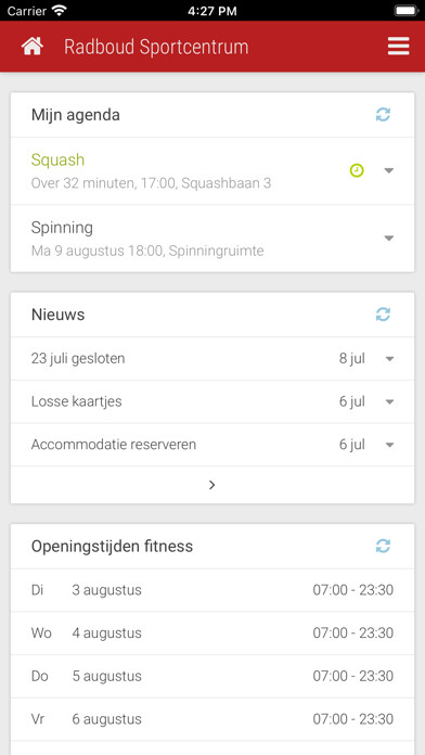 Emulate iPhone app Radboud Sportcentrum using MyAndroid Emulate iPhone app Radboud Sportcentrum using MyAndroid