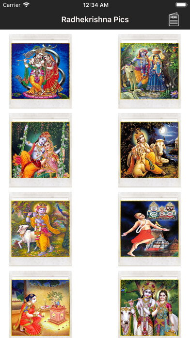 Emulate iPhone app Radhekrishna Pics using MyAndroid