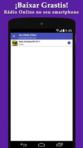 Run android online APK Radia Atividade FM 107.1 Brasilia - Radio Online from MyAndroid or emulate Radia Atividade FM 107.1 Brasilia - Radio Online using MyAndroid