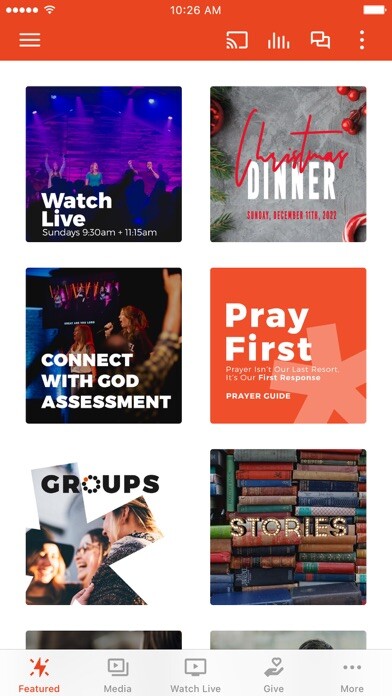 Emulate iPhone app Radiant Church Lex using MyAndroid