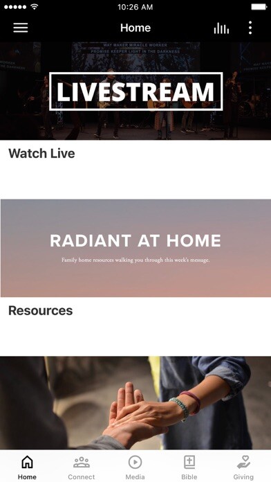 Emulate iPhone app Radiant Church (WA) using MyAndroid Emulate iPhone app Radiant Church (WA) using MyAndroid