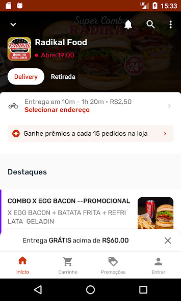Run android online APK Radikal Food from MyAndroid or emulate Radikal Food using MyAndroid