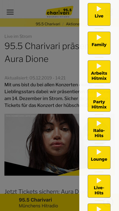 Emulate iPhone app Radio 95.5 Charivari München using MyAndroid Emulate iPhone app Radio 95.5 Charivari München using MyAndroid