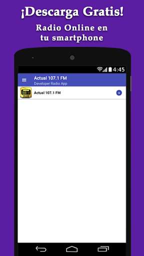 Run android online APK Radio Actual 107.1 FM - Radio Online from MyAndroid or emulate Radio Actual 107.1 FM - Radio Online using MyAndroid