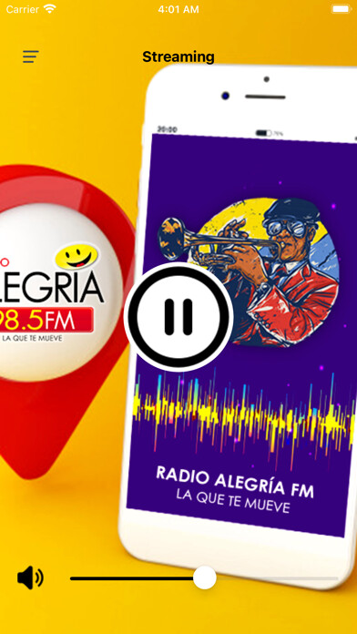 Emulate iPhone app Radio Alegría 98.5 FM using MyAndroid Emulate iPhone app Radio Alegría 98.5 FM using MyAndroid