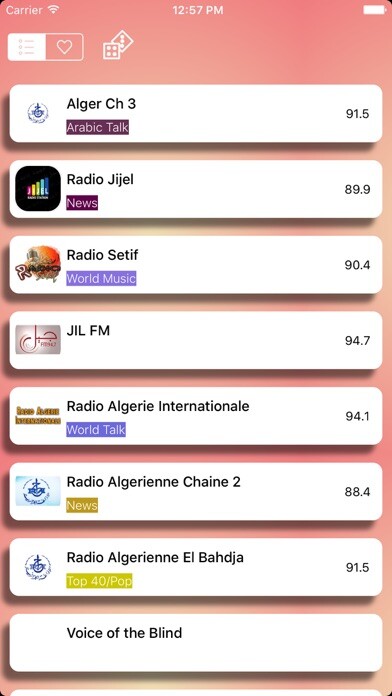 Emulate iPhone app راديو العرب اف ام - Radio Algérie En ligne using MyAndroid
