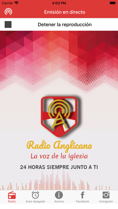 Emulate iPhone app Radio Anglicana using MyAndroid Emulate iPhone app Radio Anglicana using MyAndroid