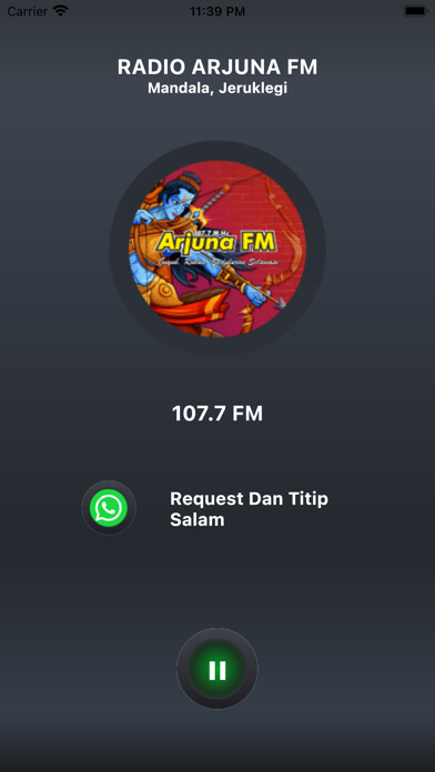 Emulate iPhone app Radio Arjuna FM Jeruklegi using MyAndroid