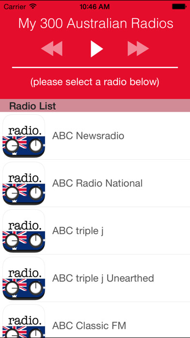Emulate iPhone app Radio Australia - FREE Online Australian Radio (AU) using MyAndroid