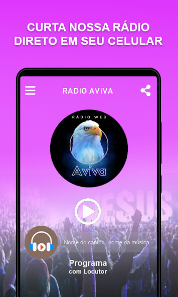 Emulate iPhone app Radio Aviva using MyAndroid