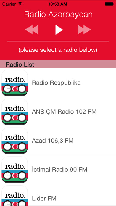 Emulate iPhone app Radio Azerbaycan - Azeri Radio Online FREE (AZ) using MyAndroid